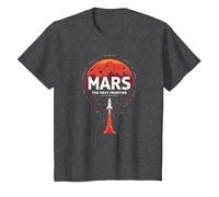 Occupy Mars: la próxima exploración Espacial fronteriza Camiseta, Niños, Jaspeado Oscuro, 4 años