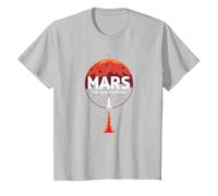 Occupy Mars: la próxima exploración Espacial fronteriza Camiseta, Niños, Plata, 8 años