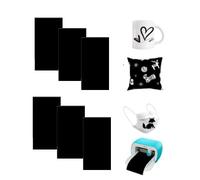 Occzin Infusible - Hojas de tinta de transferencia para Cricut Joy 6 unidades/juego de láminas de tinta negra Infusible de 11,5 x 30,5 cm, hoja de tinta de sublimación para máquina de prensa térmica