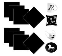 Occzin Infusible Transfer Ink Sheets - Juego de 8 hojas de tinta negra Infusibles, 30,5 x 30,5 cm, papel de sublimación para máquina de prensa de calor, para camisetas, tazas, bolsas de lona