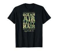 Ocean Air Salty Hair Long Beach California Tropical Camiseta