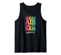 Ocean Air Salty Hair Long Beach California Tropical Camiseta sin Mangas