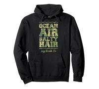 Ocean Air Salty Hair Long Beach California Tropical Sudadera con Capucha