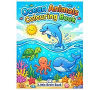Ocean Animal Colouring Book: Dolphin, Shark, Turtle, Mermaid and More Sea Creatures. Colouring Pages for Kids Ages 5-12
