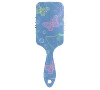 Ocean Animal Manta Ray Butterfly Colorfu Blue - Cepillo antiestático para cabello húmedo y seco para cabello húmedo con mango ergonómico para cabello