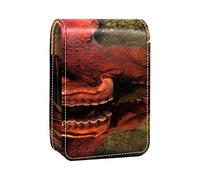 Ocean Animal Sea Octopus - Estuche portátil para pintalabios para viajes, mini caja de almacenamiento de lápiz labial con espejo para mujeres y mujeres, bolsa de cosméticos de cuero, Varios colores, 9.5x2x7 cm/3.7x0.8x2.7 in