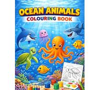 Ocean Animals Coloring Book for Kids: Fun & Easy Sea Creatures Coloring Pages for Boys & Girls Ages 3-8 | Cute Fish, Sharks, Dolphins, Turtles & More