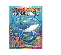 Ocean Animals Coloring Pages for Kids: 100 Fun Sea Creatures to Color • Single-Sided Pages • Ages 4-10
