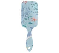 Ocean Animals Dolphin Fish Lindo cepillo para cabello lacio diseñado en húmedo y seco para cabello largo con mango ergonómico cepillo para cabello rizado