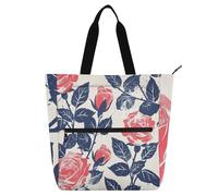 Ocean Beach - Bolsas de safari estilo océano para niños y niñas, estilo gótico ligero, bolsa de playa con bolsillos con cremallera para la universidad, compras, playa, escuela arcoíris