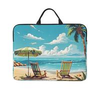 Ocean Beach Palm - Funda para portátil de 14 pulgadas, bolsa para laptop de 14 pulgadas, resistente al agua, bolsa de transporte para computadora de negocios, a prueba de golpes
