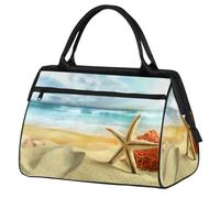 Ocean Beach Starfish - Bolsa de viaje para mujeres, hombres, niños y niñas, temática del océano, fin de semana, bolsas de noche de 24 L, bolsa de cabina para deportes, gimnasio, yoga, color, 24 L,