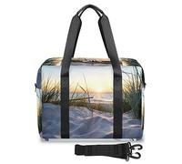 Ocean Beach Sunset - Bolsa de viaje para mujeres y hombres, bolsa de viaje para el mar, playa, fin de semana, bolsa de 32 L, grande, bolsa de cabina para deportes, gimnasio, yoga, color, (32 L) UK,