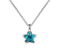Ocean Blue Crystal Little Star Collar para Joyas para Mujeres