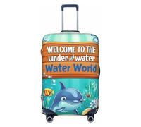 Ocean Breeze - Funda elástica para equipaje de viaje, diseño de pingüino, pulpo, antiarañazos, Black, XL