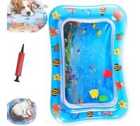 Ocean Breeze Splashland for Cats, Interactive Pet Water Bed, Cat Play Pool with Fish, Thickened Anti-Scratch Water Mat for Indoor Cat Dog (Square Model 4)