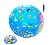 Ocean Breeze Splashland for Cats, Pet Water Bed, Interactive Sensory Pad with Floating Fish, Cooling Mat for Dogs/Cat, Cool and Comfortable Interactive Water Cushion (G,Large)