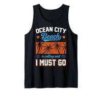 Ocean City Beach está Llamando y Debo IR a Maryland Camiseta sin Mangas