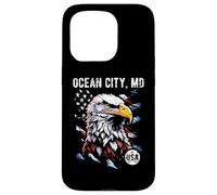 Ocean City Maryland - Bandera patriótica de Estados Unidos, diseño Vintage Carcasa para iPhone 15 Pro