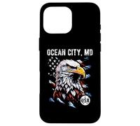 Ocean City Maryland - Bandera patriótica de Estados Unidos, diseño Vintage Carcasa para iPhone 16 Pro MAX