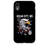 Ocean City Maryland - Bandera patriótica de Estados Unidos, diseño Vintage Carcasa para iPhone XR
