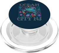 Ocean City NJ Colorido Azul Crab Verano Playa PopSockets PopGrip para MagSafe