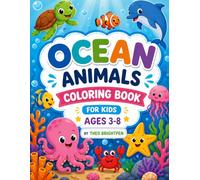 Ocean Coloring Book for Kids Ages 3-8: 40 Big & Bold Sea Animals to Color | Simple Easy Pages for Toddlers, Preschool, Boys & Girls
