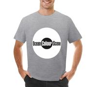 Ocean Colour Scene T-Shirt Hippie Clothes Korean Fashion Sweat Top Designer t Shirt Men 2 Grey L