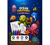Ocean Creatures Coloring Book for Kids: 100 Large & Simple Marine Animal Designs for Toddlers and Kids Ages 3-5 (Nadella Coloring Series)
