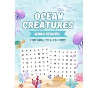 Ocean Creatures Word Search Puzzle Book for Adults: Relaxing Brain Games with Marine Life Puzzles | Challenging Word Search Pages to Improve Focus & Reduce Stress
