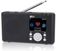 Ocean Digital WR-23F Radio de Internet FM portátil de 2.4 pulgadas LCD a color Batería incorporada Wi-Fi Bluetooth (negro)