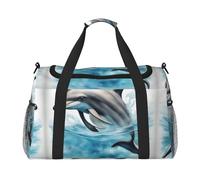 Ocean Dolphin Looking at You - Bolsa de transporte para debajo del asiento, bolsa de viaje, gimnasio, bolsa de deporte, Negro -, Talla única