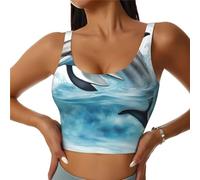 Ocean Dolphin Looking at You - Chaleco deportivo para mujer, ligero, para yoga, fitness, para ejercicio y uso diario, Negro, XXL Corto