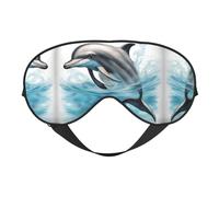 Ocean Dolphin Looking at You - Máscara para dormir ligera con diseño de delfín, suave y transpirable, para dormir, viajes, siesta en casa
