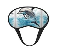 Ocean Dolphin Looking at You Print All-Around Comfort Sleep Mask Blackout Sleep Mask for Women Men Travel Yoga