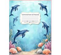 Ocean dolphin ruled book: A Serene Sea-Themed Composition Notebook for Kids and Dreamers