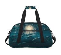 Ocean Dolphins - Bolsas de lona para mujeres, hombres, niños, niñas, niños, bolsa de viaje para fin de semana, bolsa de viaje de 24 L, bolsa de deporte para gimnasio, bolsa de práctica, color, 24 L,