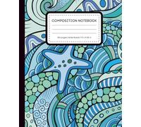 Ocean Doodle Vibes Wide Ruled Composition Notebook: Whimsical Sea-Theme for Kids, Teens & Creative Writers | 120 Pages | 7.5 x 9.25 in | Fun Starfish & Wave Design