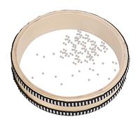 Ocean Drum de Arce Natural, Tambor de Percusión 15,5 cm - Sonido Realista de Olas, Cuentas Metálicas, Instrumento Musical Educativo para Niños