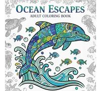 Ocean Escape - Adult Coloring Book: Ocean animals will bring you the relaxation of the beach to your very own living room