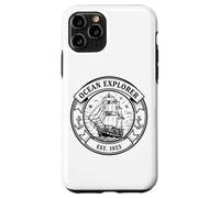 Ocean Explorer Ship Nautical Brújula Emblema Vintage Carcasa para iPhone 11 Pro