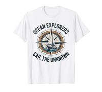 Ocean Explorers Navegan El Desconocido Capitán Marinero Camiseta