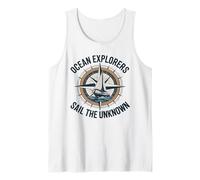 Ocean Explorers Navegan El Desconocido Capitán Marinero Camiseta sin Mangas