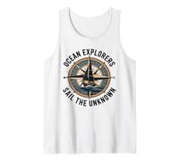 Ocean Explorers Navegan El Desconocido Capitán Marinero Camiseta sin Mangas