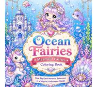 Ocean Fairies - Mermaid Fairies Coloring Book: Cute Big-Eyed Mermaid Princesses in a Magical Underwater World