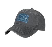 Ocean Fishes - Gorra de béisbol ajustable para papá, algodón lavado, vintage, desgastado, para hombres y mujeres, Deep Heather, talla única