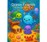 Ocean Friends: A Sea Adventure 2: A Cute Under-the-Sea Coloring Book for Kids 4-8 | 43 Big Pictures, Single-Sided (TinyHue)