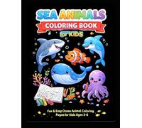 Ocean Friends Coloring Book | Sea Animals Coloring Book for Kids: Fun & Easy Ocean Animal Coloring Pages for Kids Ages 3-8 | Sharks, Dolphins, Whales & More