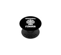 Ocean Funny Minimalist Shells Simple Quote Finder Seashell PopSockets PopGrip Adhesivo