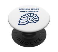 Ocean Funny Minimalist Shells Simple Quote Seeker Seashell PopSockets PopGrip Adhesivo